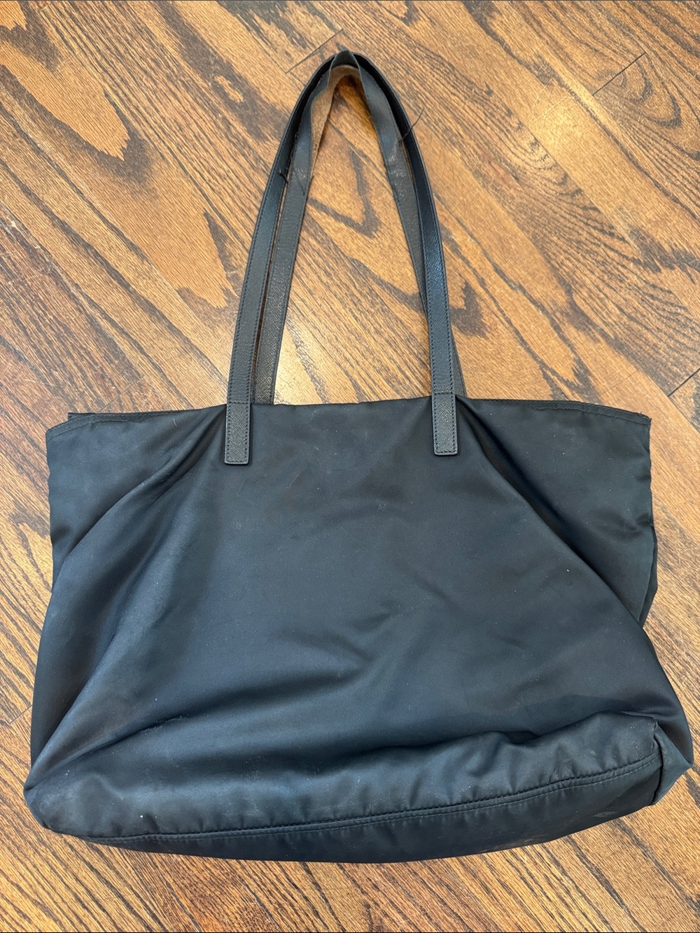 Prada Black Nylon Shoulder Tote with Front Pocket - Picture 4 of 4